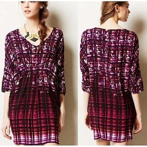 Maeve Anthropologie Petal Palette Tunic Dress Dolman Striped nwot